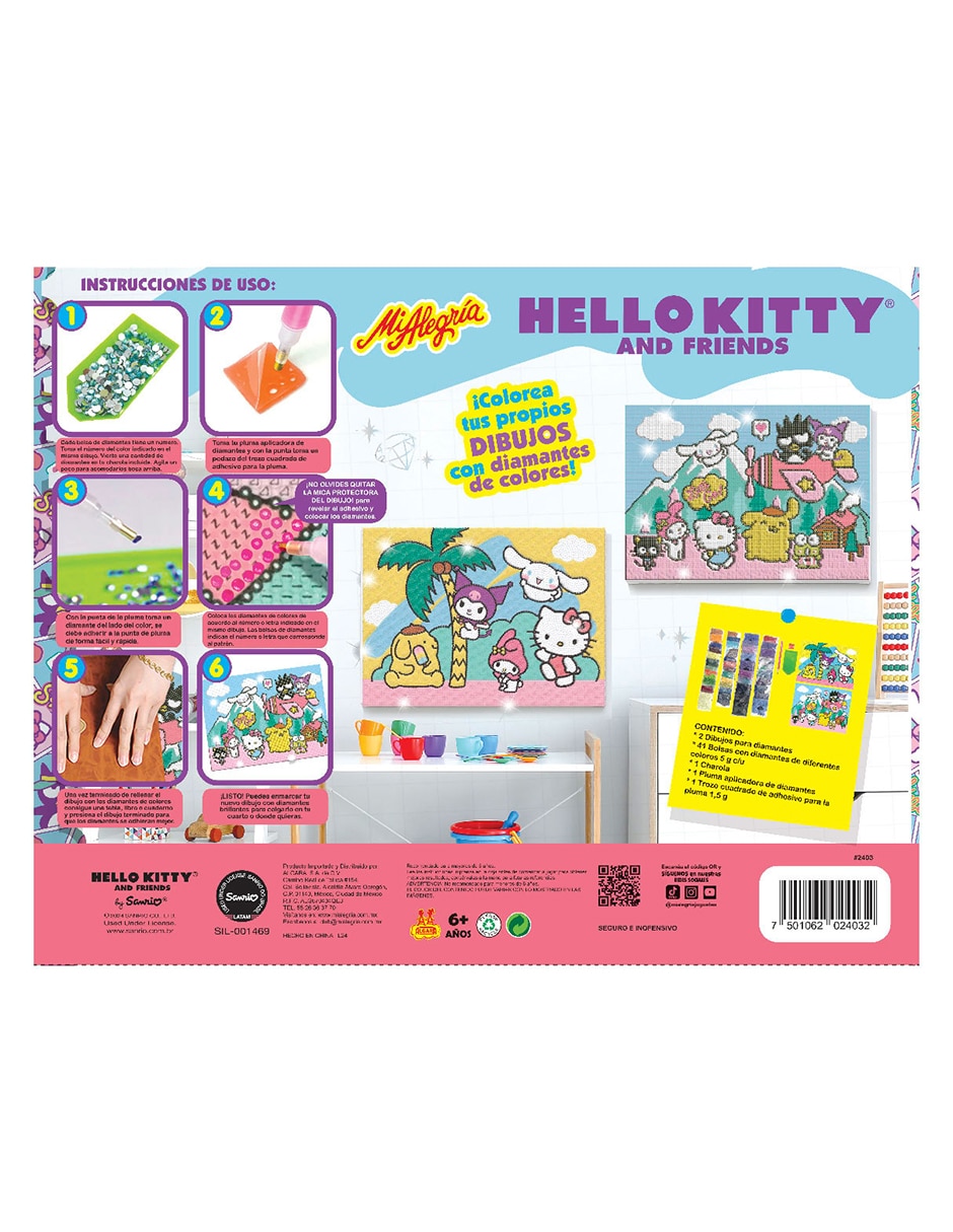 Manualidad Hello Kitty and Friends Arte en Diamantes Mi Alegría 4