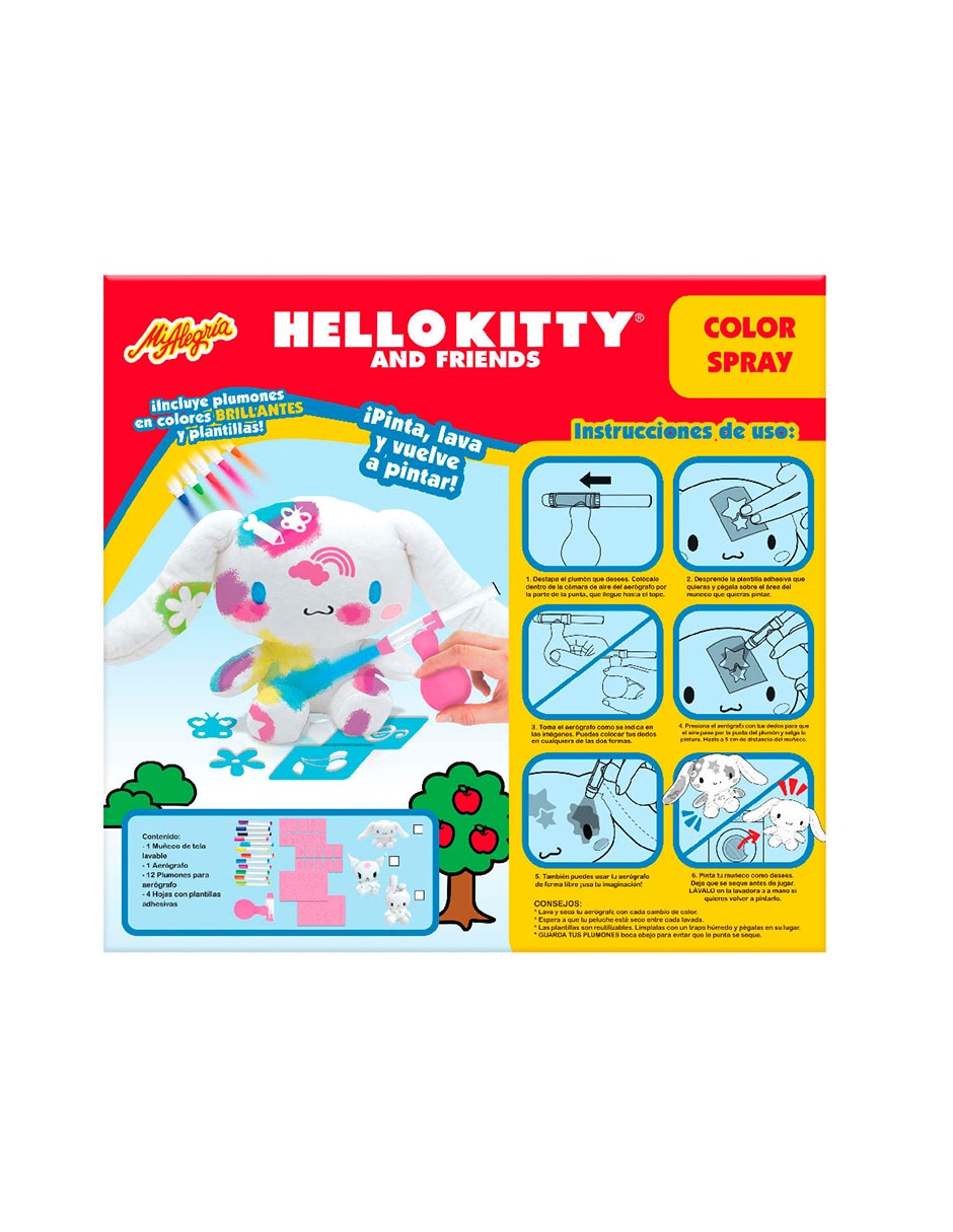 Peluche pintable Hello Kitty and Friends color spray Mi Alegría 4