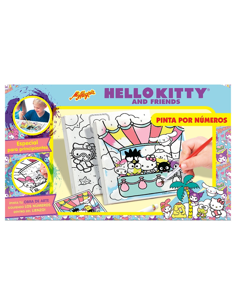 Lienzo Hello Kitty Pinta por Números Mi Alegría Lienzo Hello Kitty Pinta por Números Mi Alegría