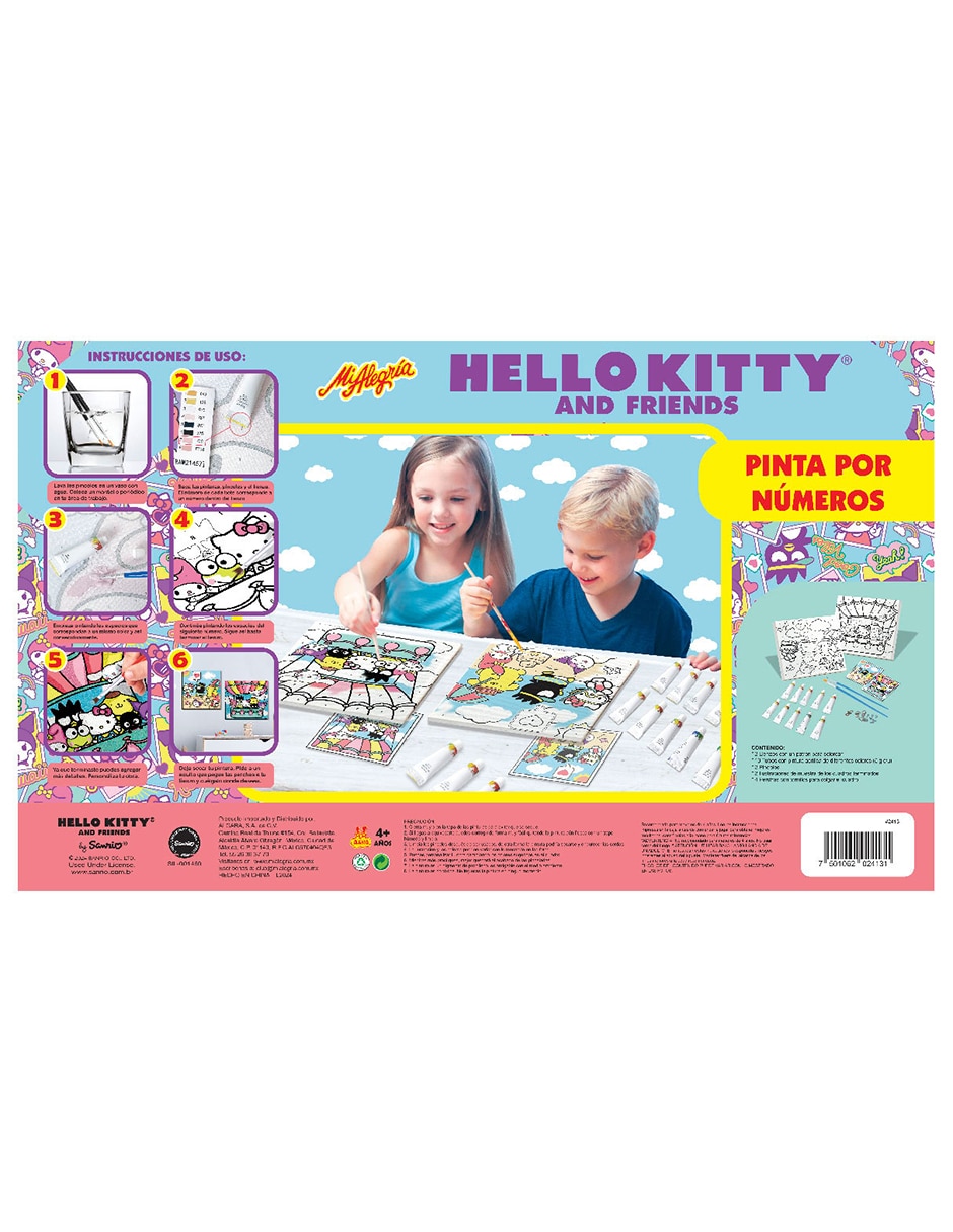 Lienzo Hello Kitty Pinta por Números Mi Alegría 4
