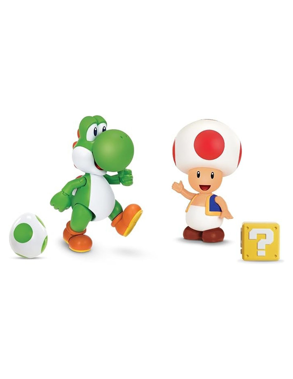 Set figuras acción Super Mario Yoshi y Toad 2
