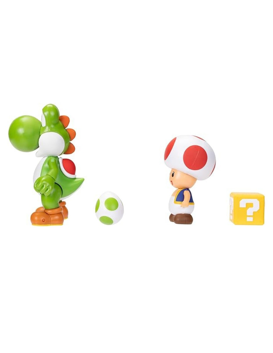 Set figuras acción Super Mario Yoshi y Toad 3