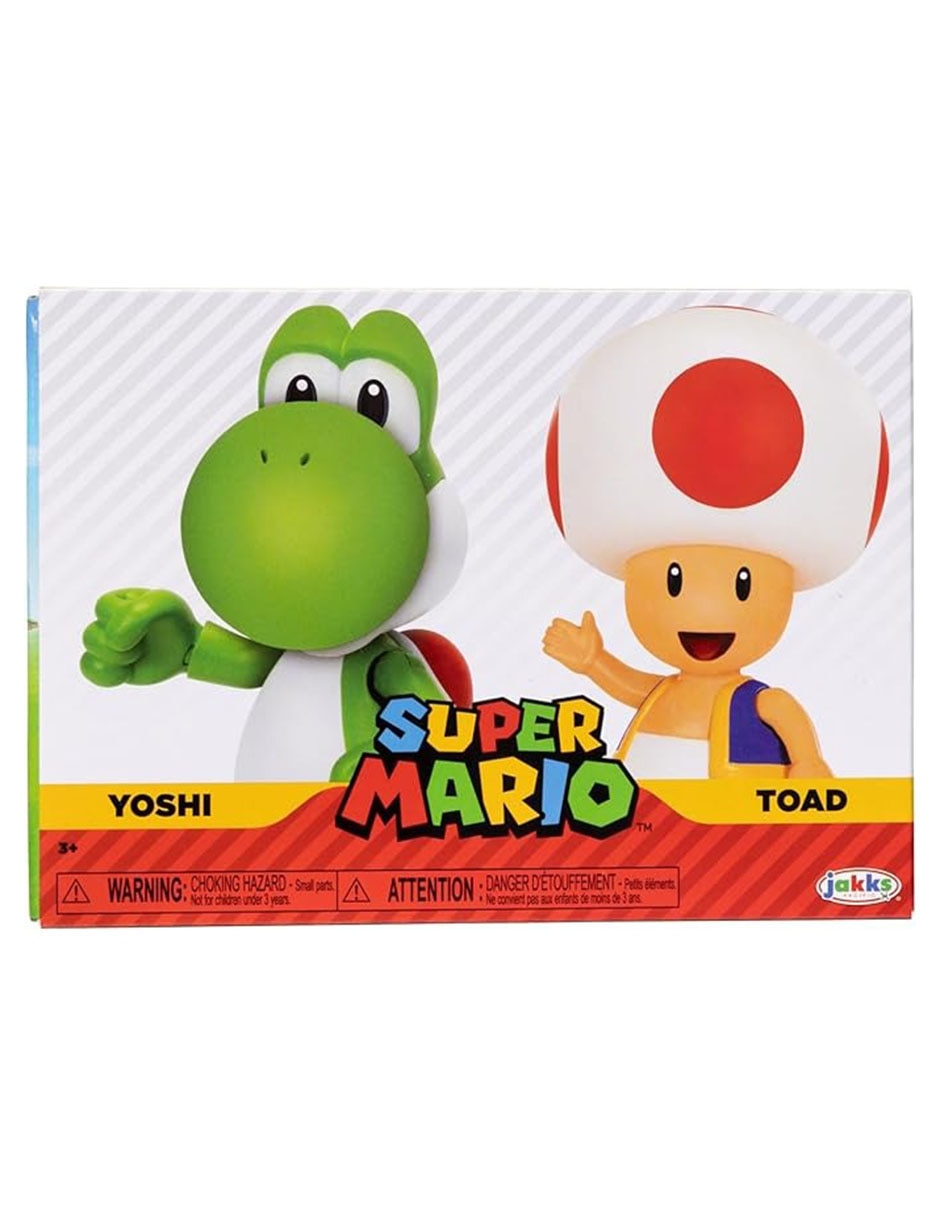 Set figuras acción Super Mario Yoshi y Toad 5