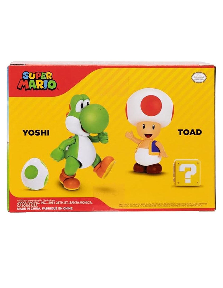 Set figuras acción Super Mario Yoshi y Toad 6