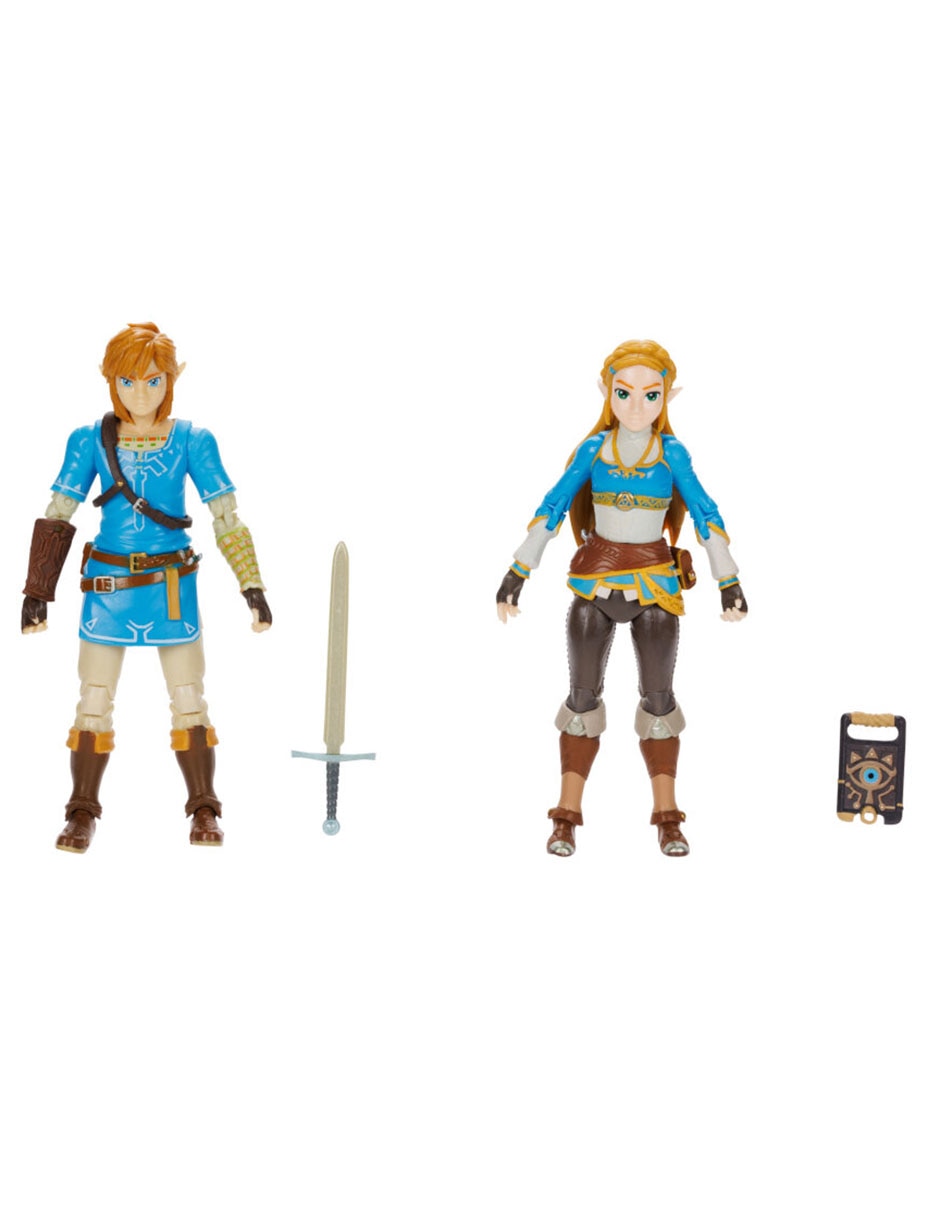 Set figuras acción articuladas The Legend of Zelda Link y Zelda