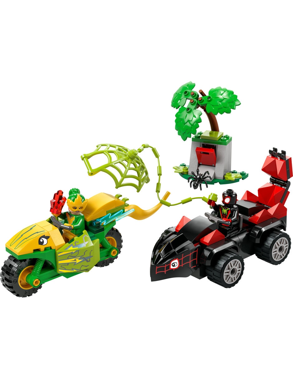 Spin y Electro: Duelo de Vehículos Dinosaurio Spidey 8