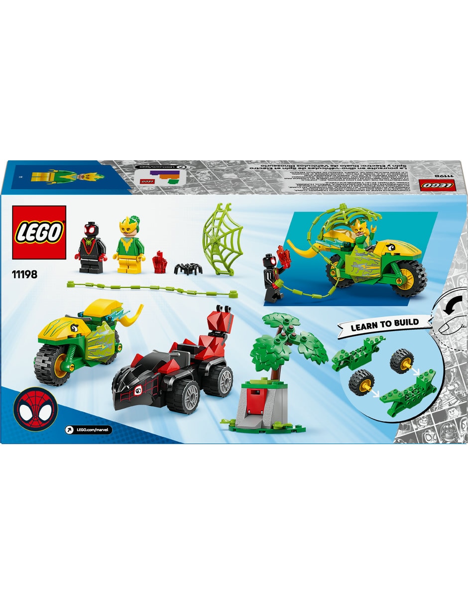 Spin y Electro: Duelo de Vehículos Dinosaurio Spidey 2