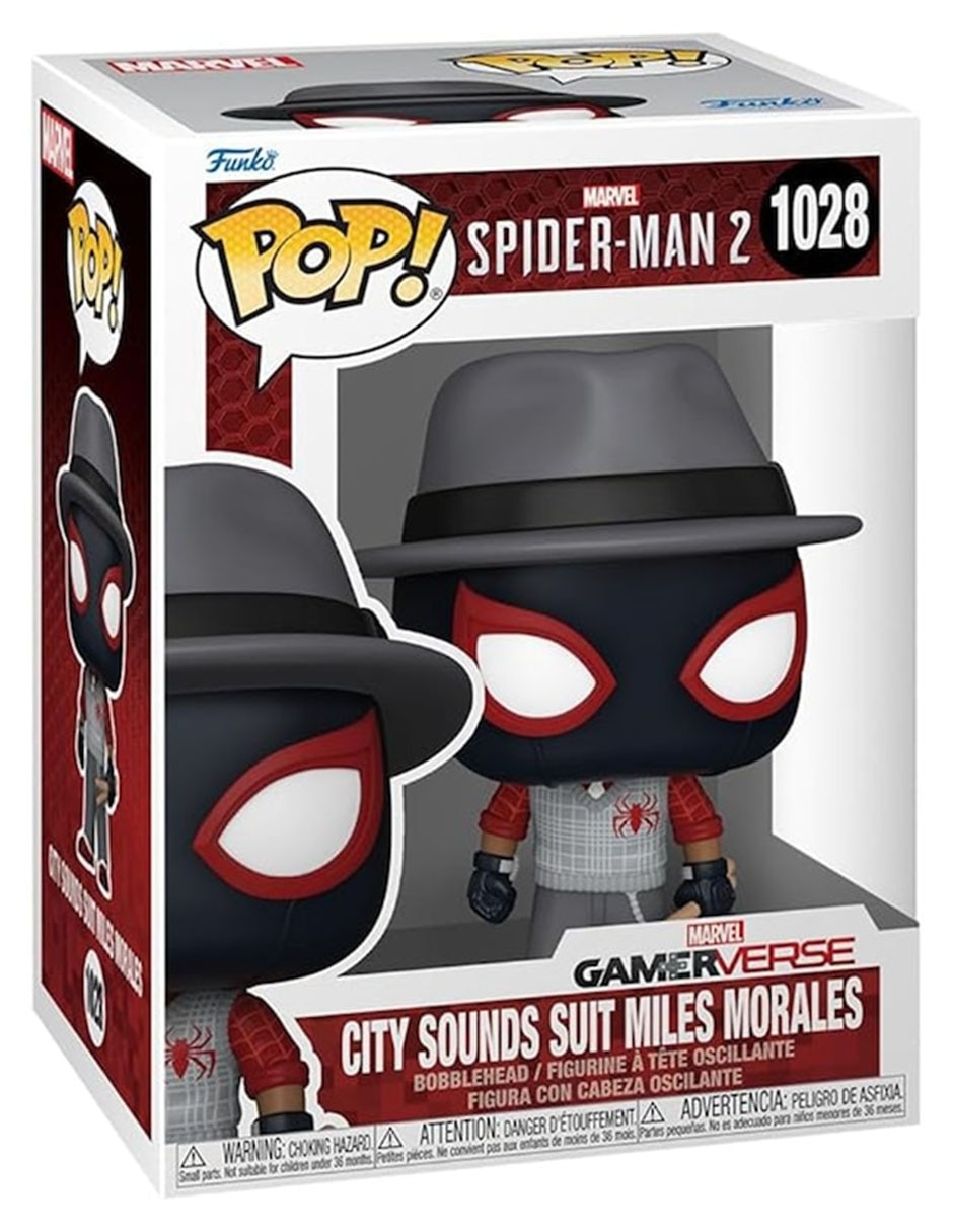 Pop! Spider-Man 2 City Sounds Suit Miles Morales cabeza oscilante 2