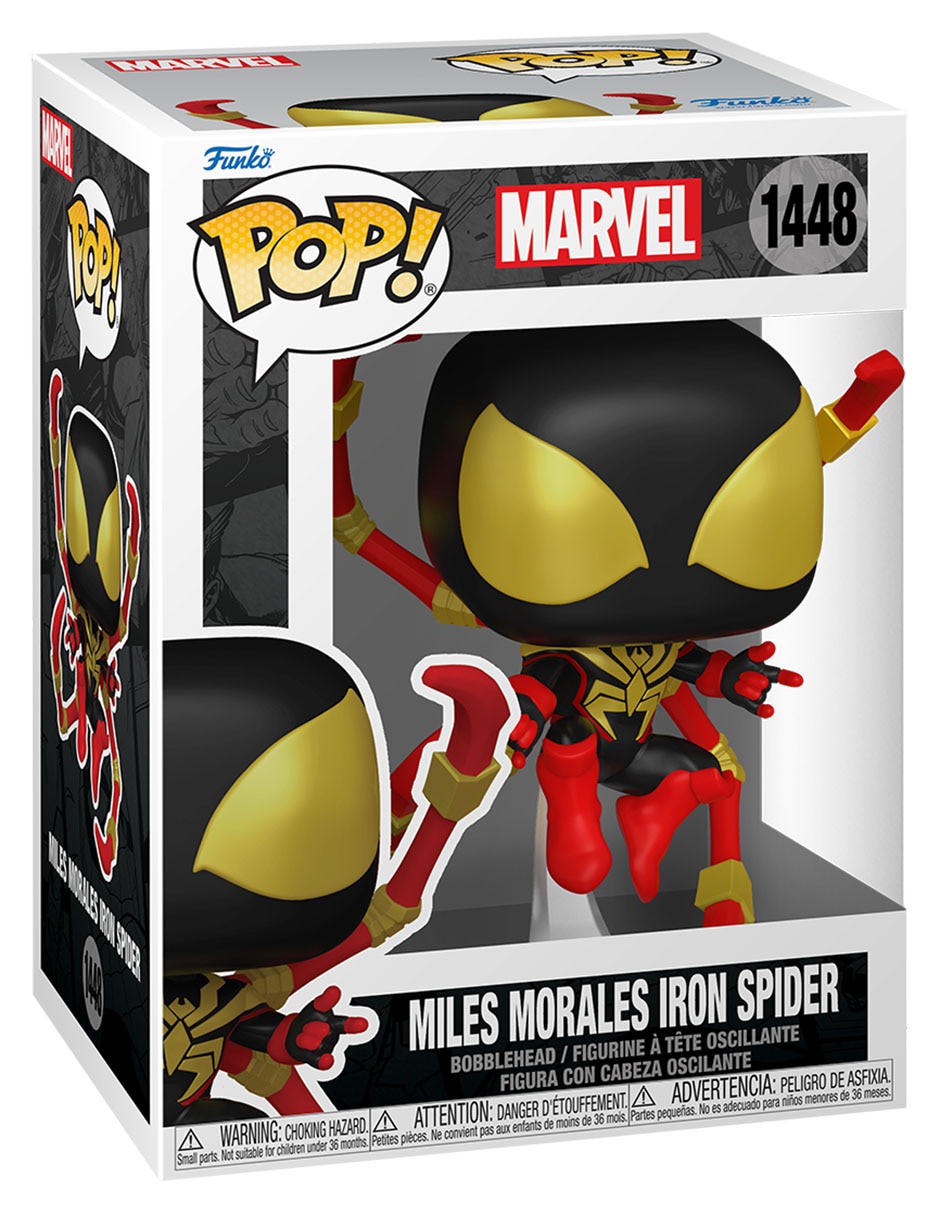 Pop! Marvel Miles Morales Iron Spider cabeza oscilante