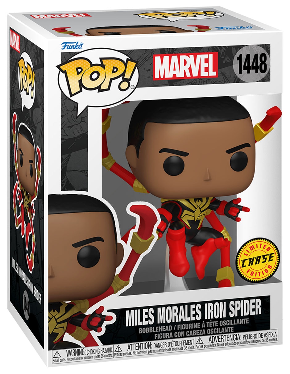 Pop! Marvel Miles Morales Iron Spider cabeza oscilante
