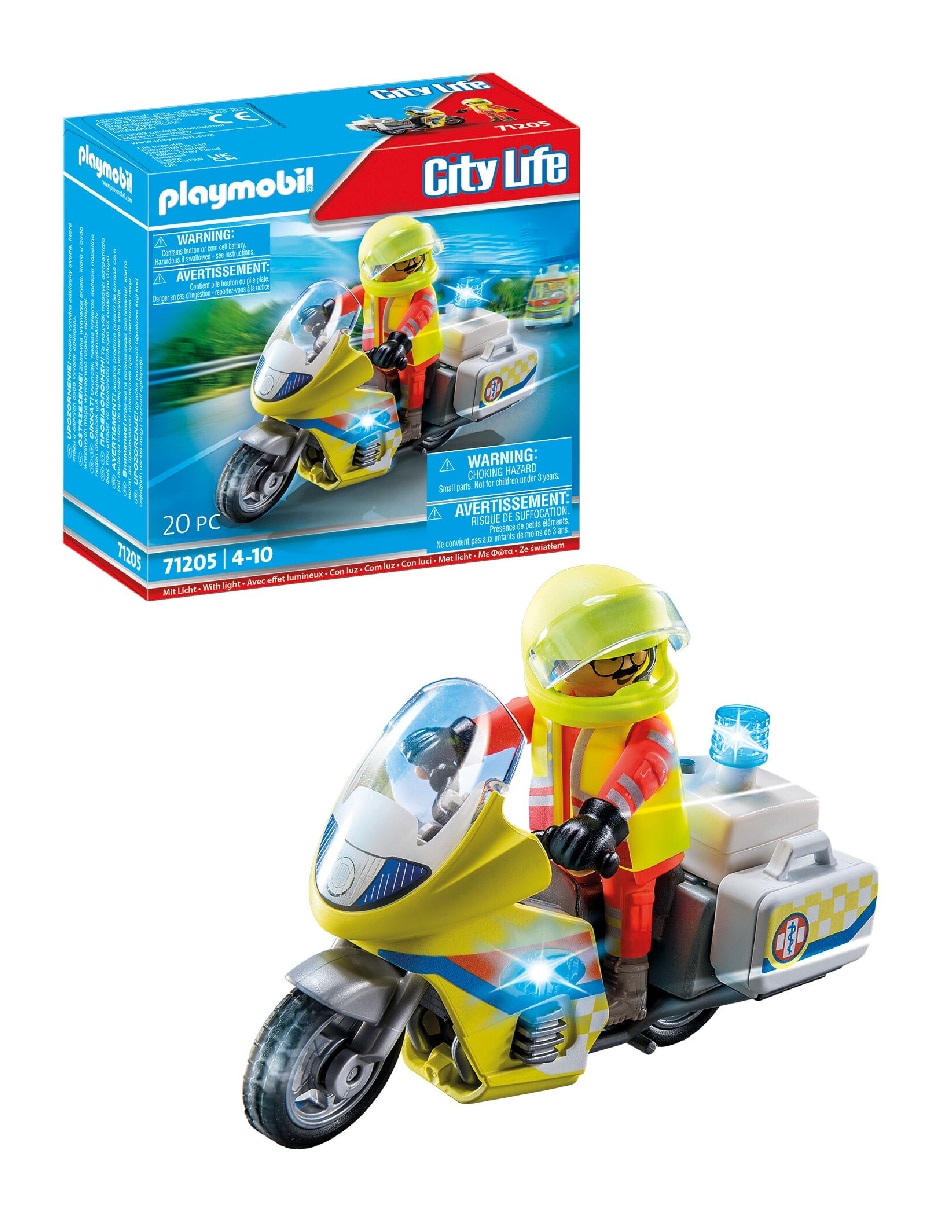 City Life Rescue Motorcycle with Flashing Light 71205 2