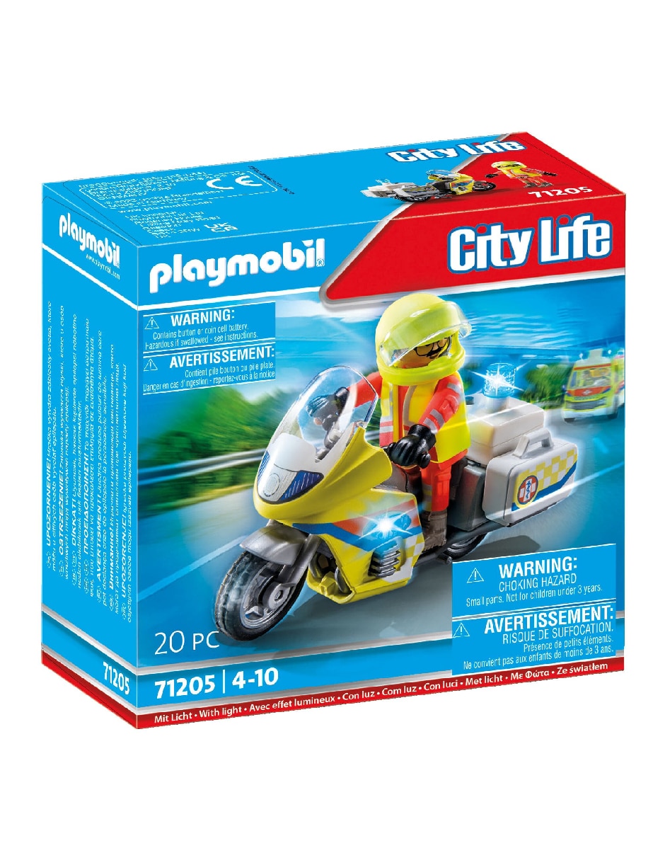 City Life Rescue Motorcycle with Flashing Light 71205 3