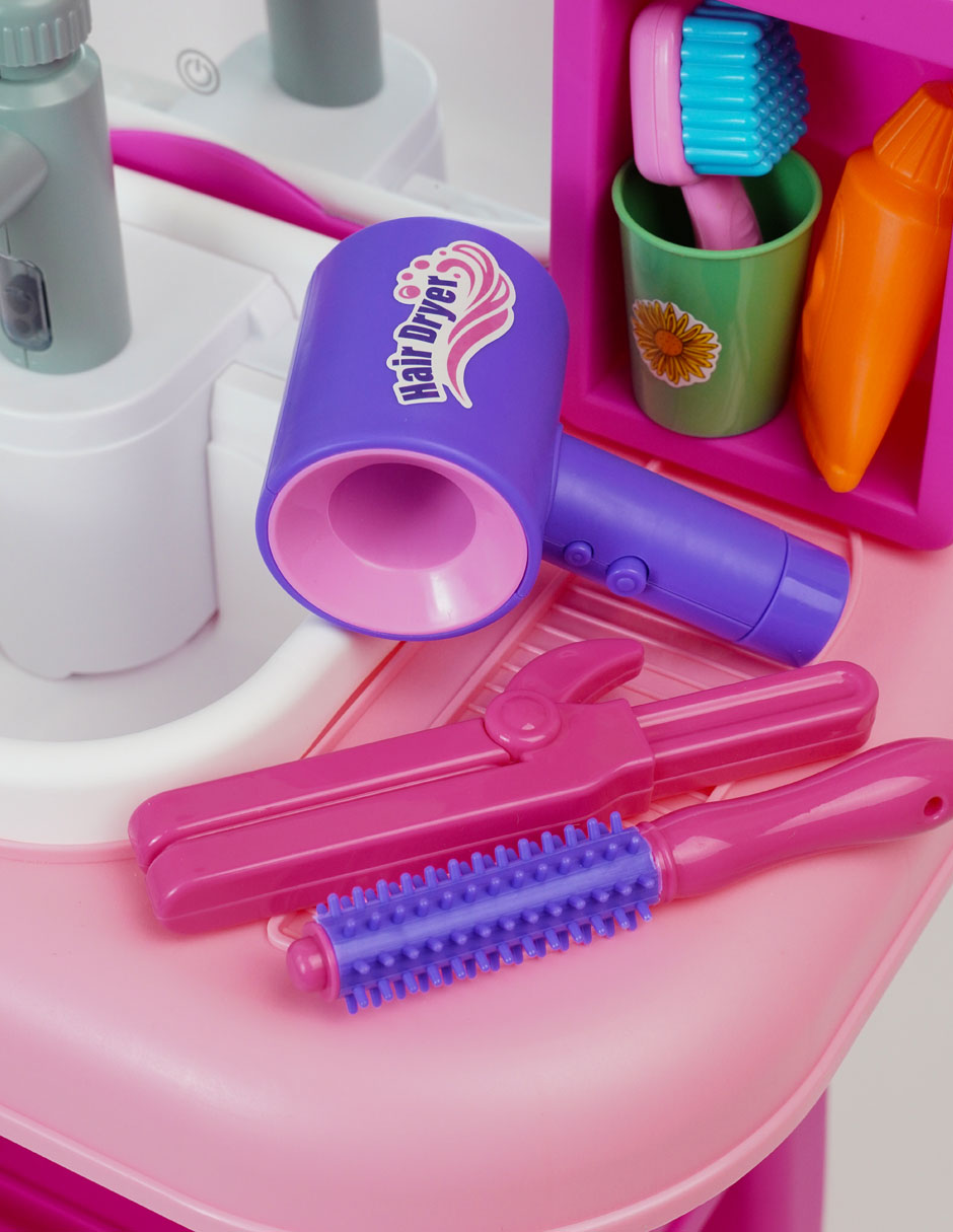 Juego de baño con lavabo juego de rol para niños 3