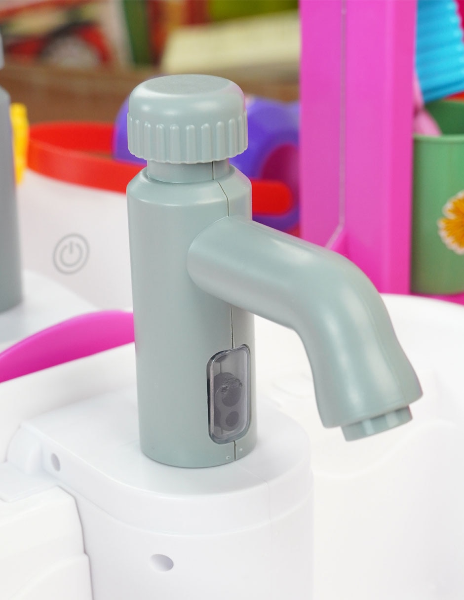Juego de baño con lavabo juego de rol para niños 4