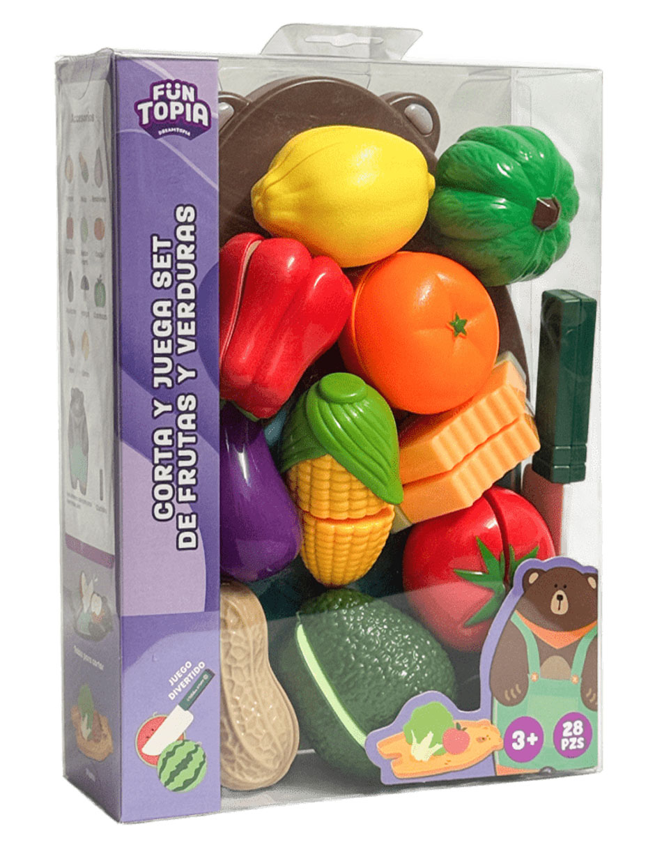 Corta y Juega Set de Frutas y Verduras juego de rol para niños