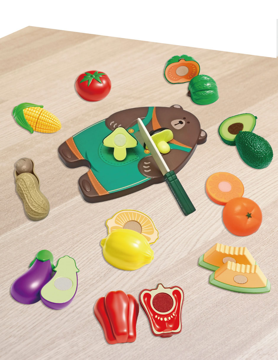 Corta y Juega Set de Frutas y Verduras juego de rol para niños 5