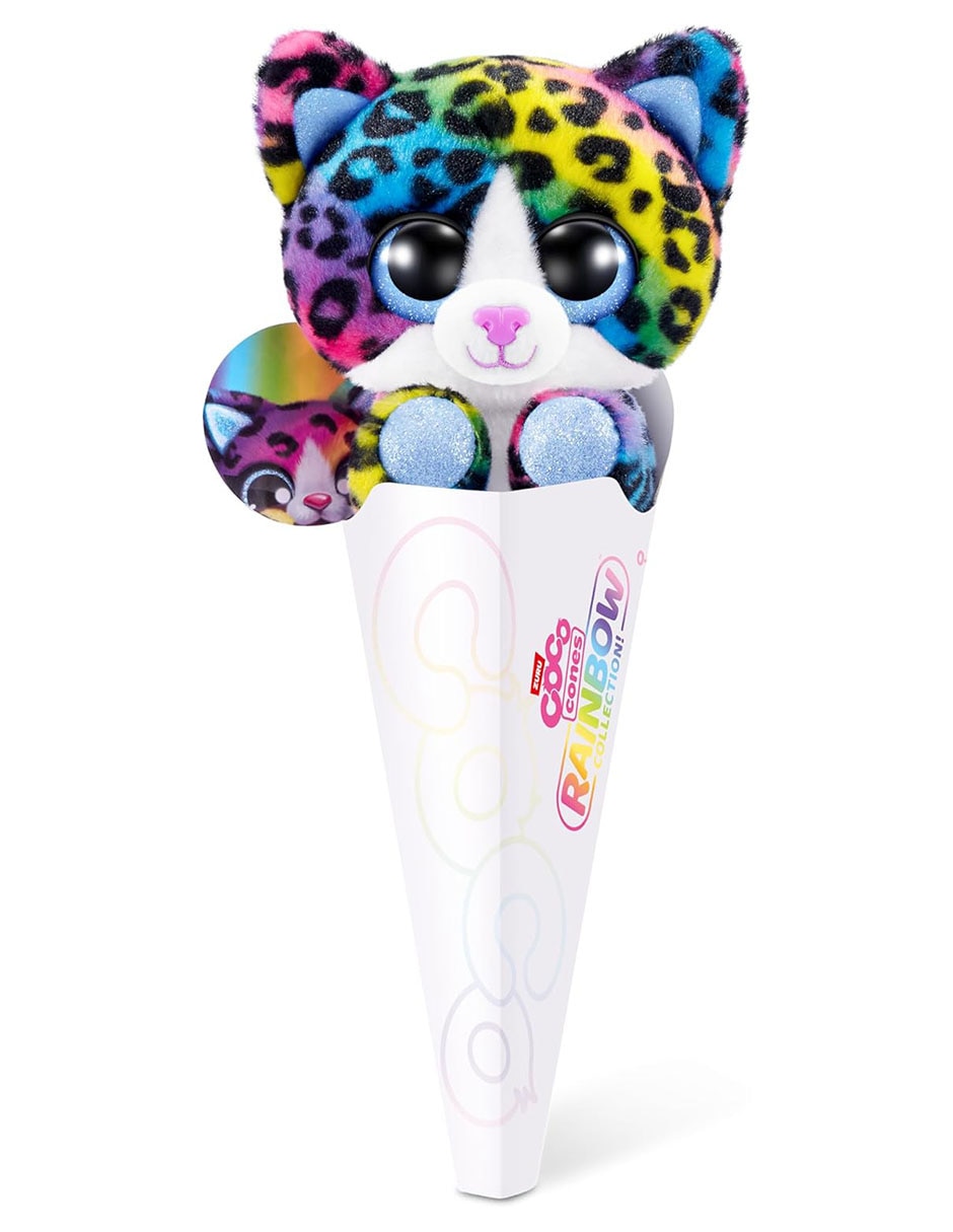Peluche de gato Coco Cones Rainbow Collection de 26 cm