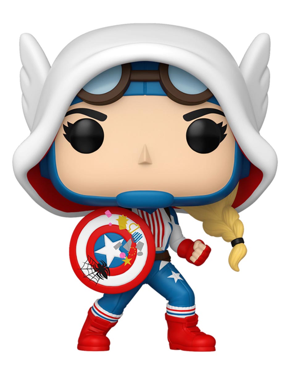 Figura de colección Marvel Cap-Gwen cabeza oscilante