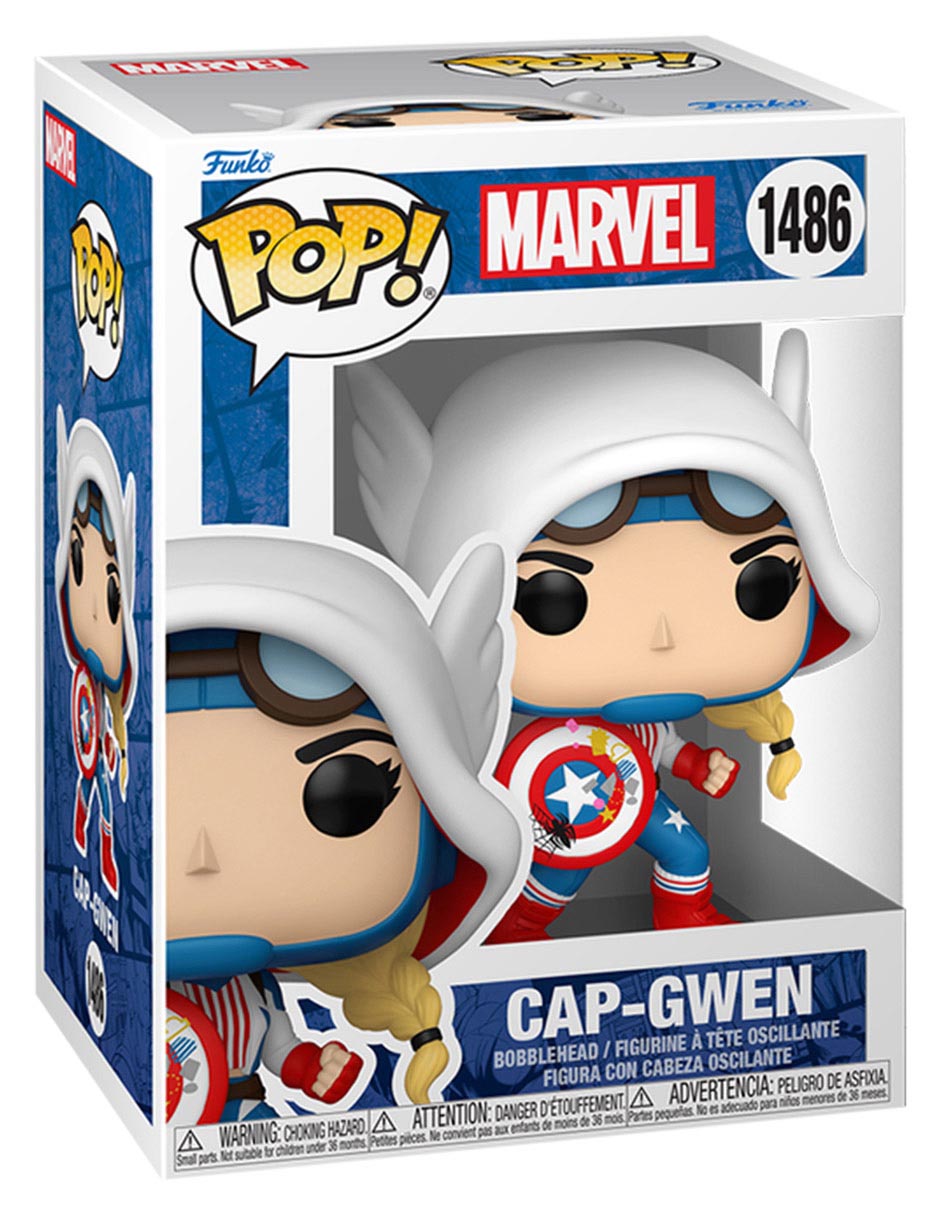 Figura de colección Marvel Cap-Gwen cabeza oscilante 2