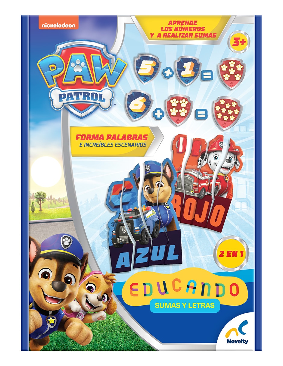 Juego de mesa preescolar educando: sumas y letras Paw Patrol 3