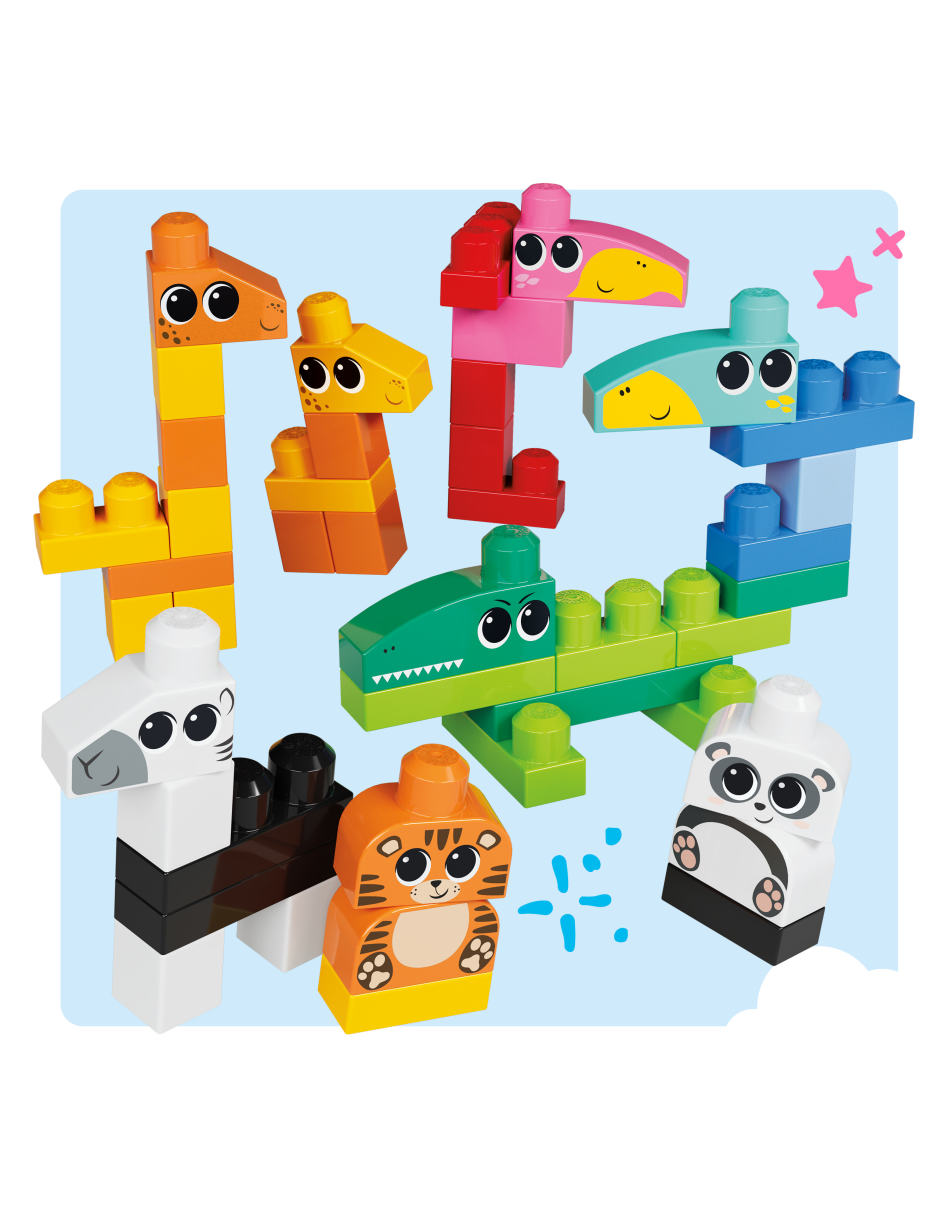 Mega Bloks Paquete de 250 bloques ¡Construye tus animales favoritos! 3