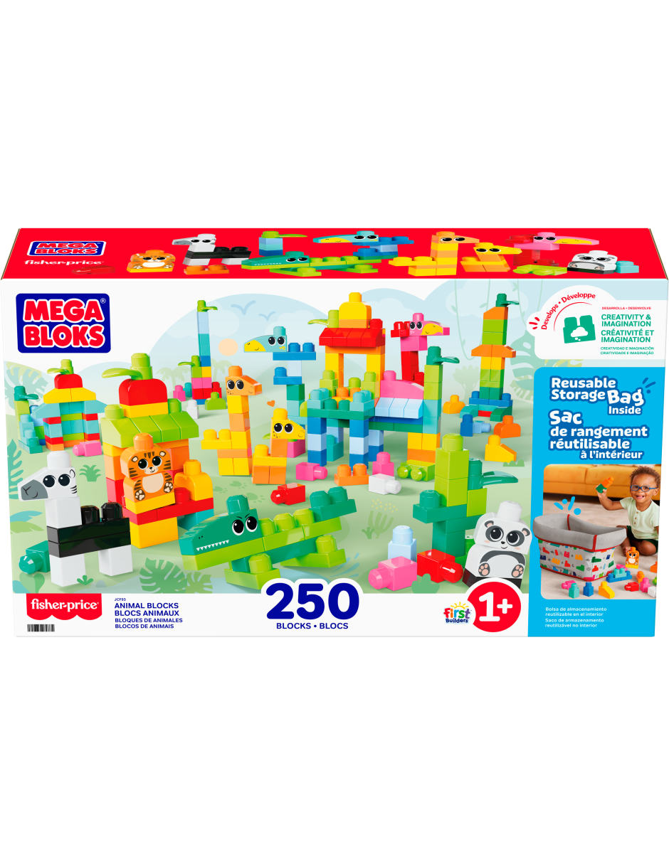 Mega Bloks Paquete de 250 bloques ¡Construye tus animales favoritos! 7