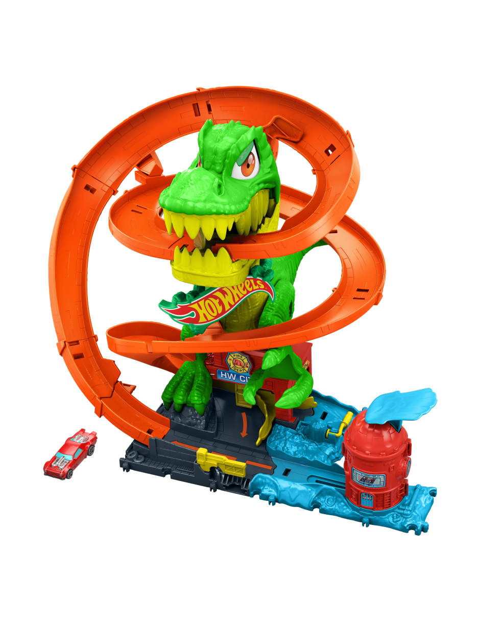 Pista T-Rex vs Estación de Bomberos Pista T-Rex vs Estación de Bomberos