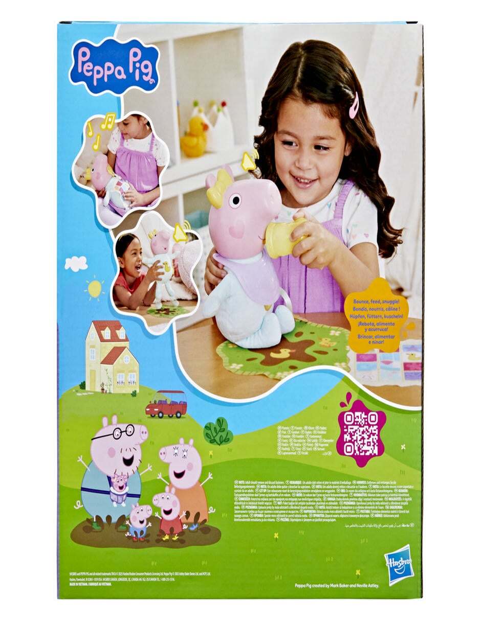 Muñeca fashion Peppa Pig Evie gruñidos y abrazos 4