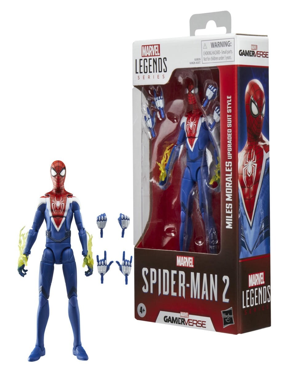 Figura articulada Spider-Man 2 Miles Morales con su traje mejorado! collectors 3