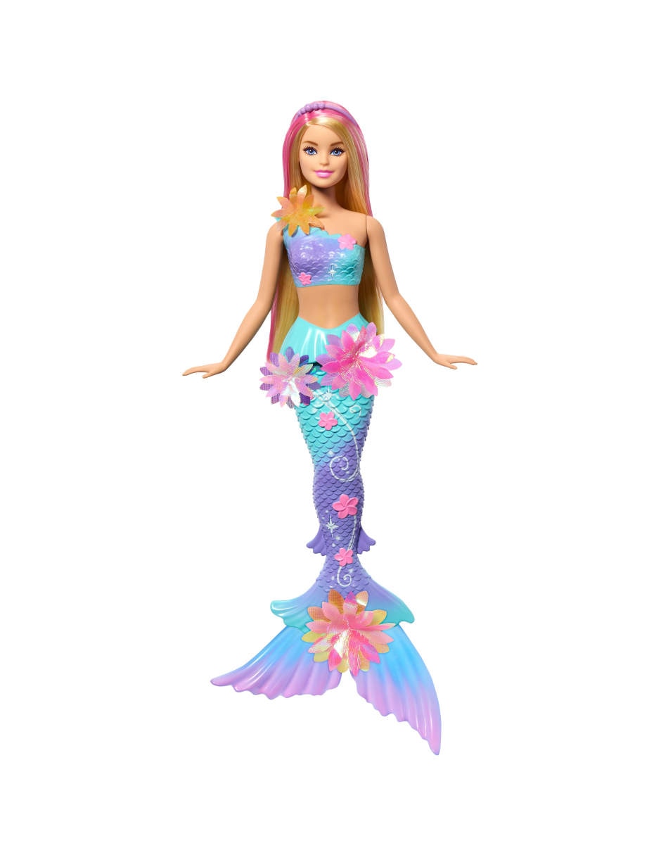 Muñeca Sirena con transformación de flores