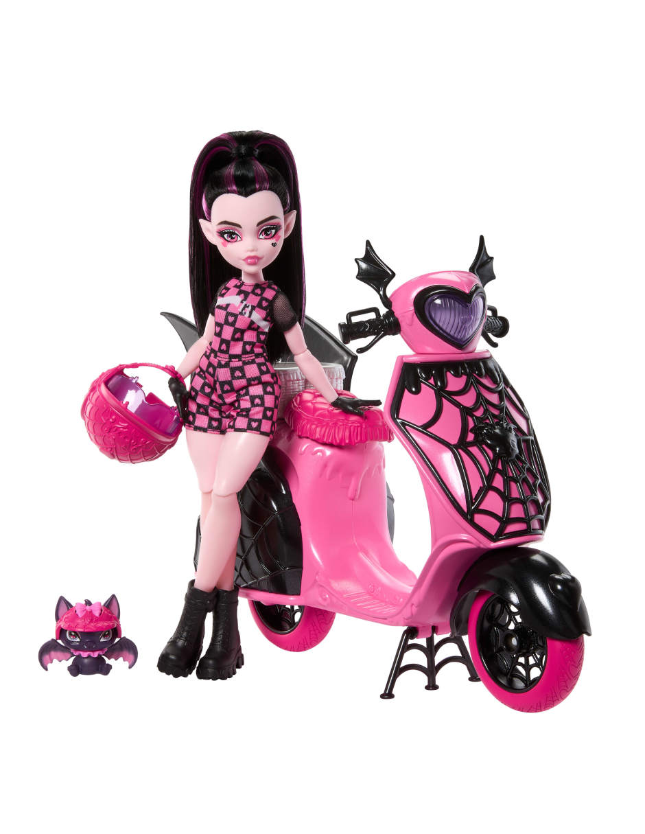 Muñeca Draculaura con scooter 3