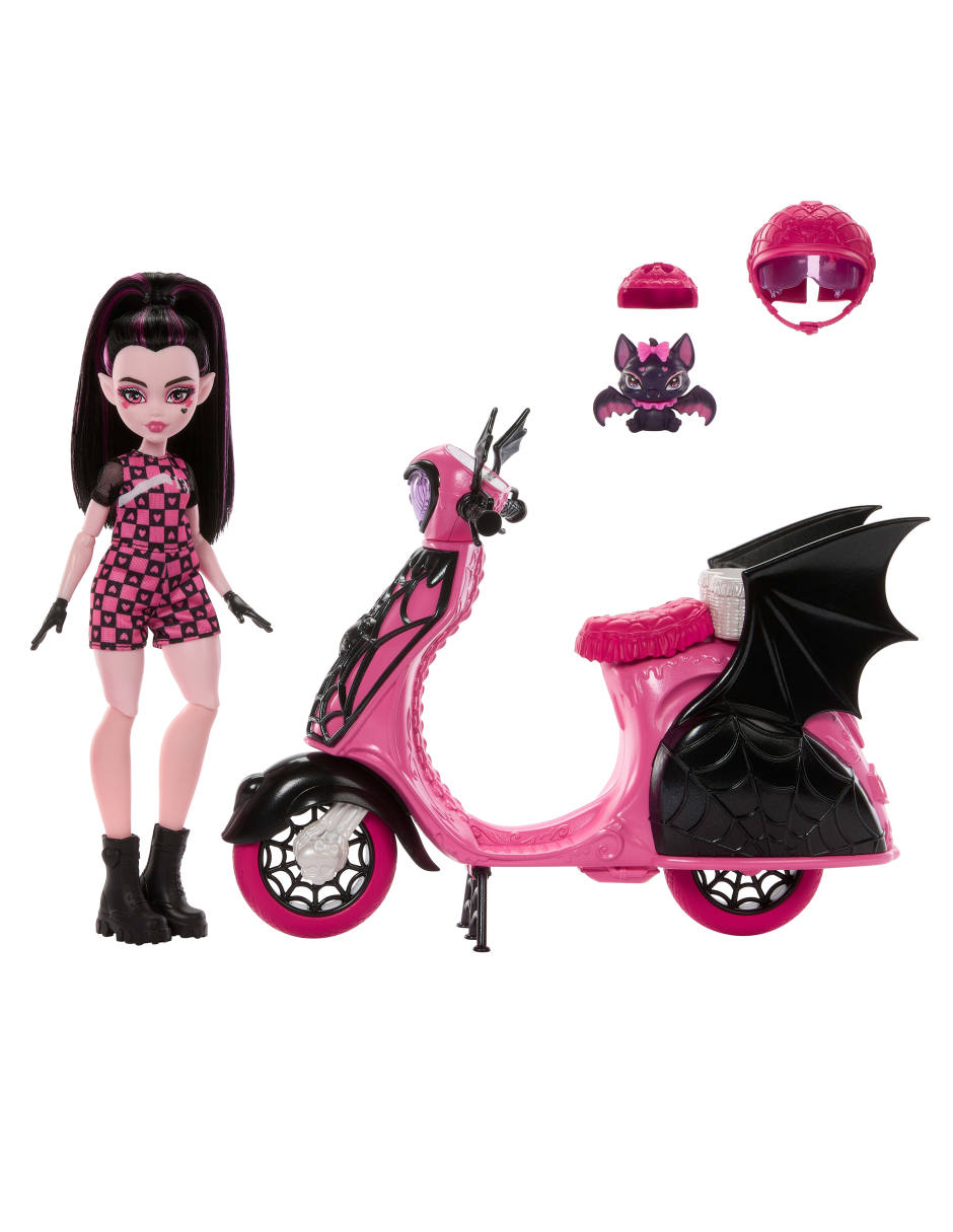 Muñeca Draculaura con scooter 5