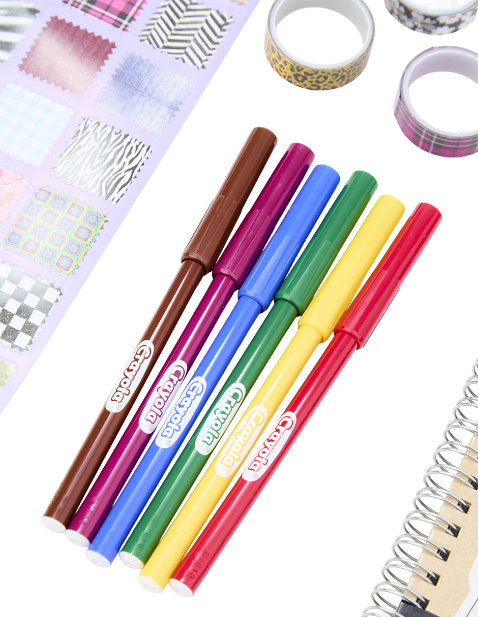 Libro para colorear con stickers Creations Runway Fashion Graphic Journal Set 5