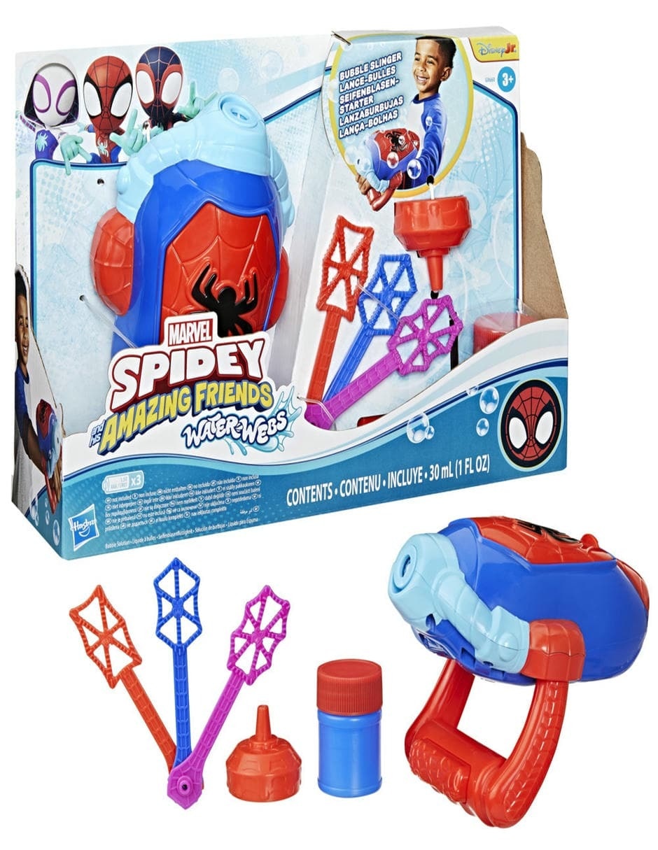 Lanzador de burbujas spidey and his amazing friends water-webs 3
