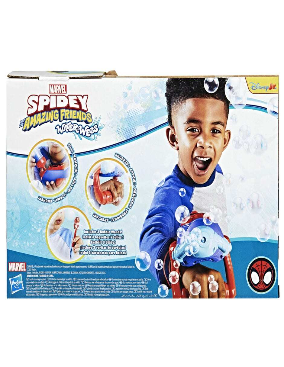 Lanzador de burbujas spidey and his amazing friends water-webs 4