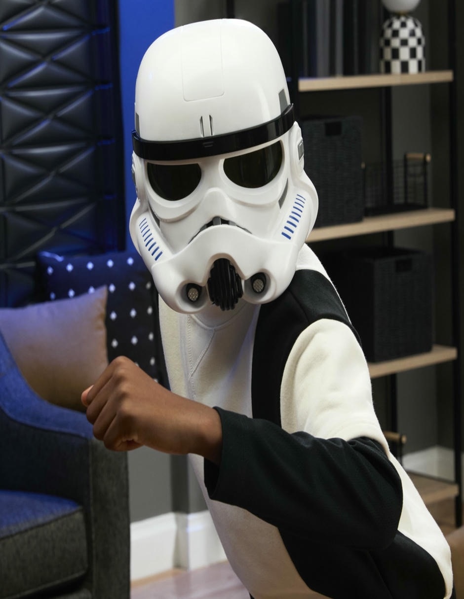 Mascara electrónica de Stormtrooper juego de rol para niños 6