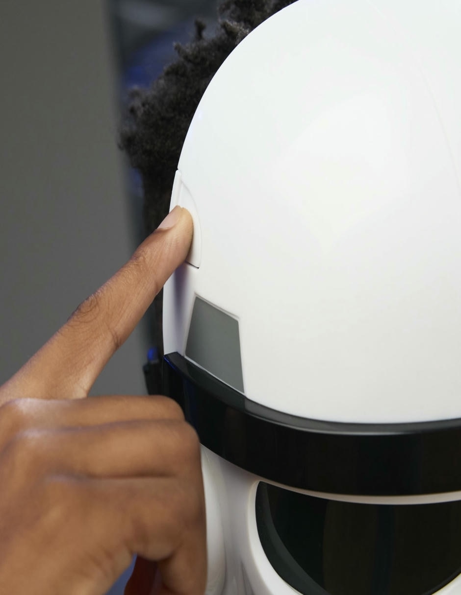 Mascara electrónica de Stormtrooper juego de rol para niños 7