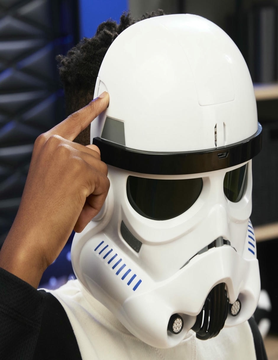 Mascara electrónica de Stormtrooper juego de rol para niños 8