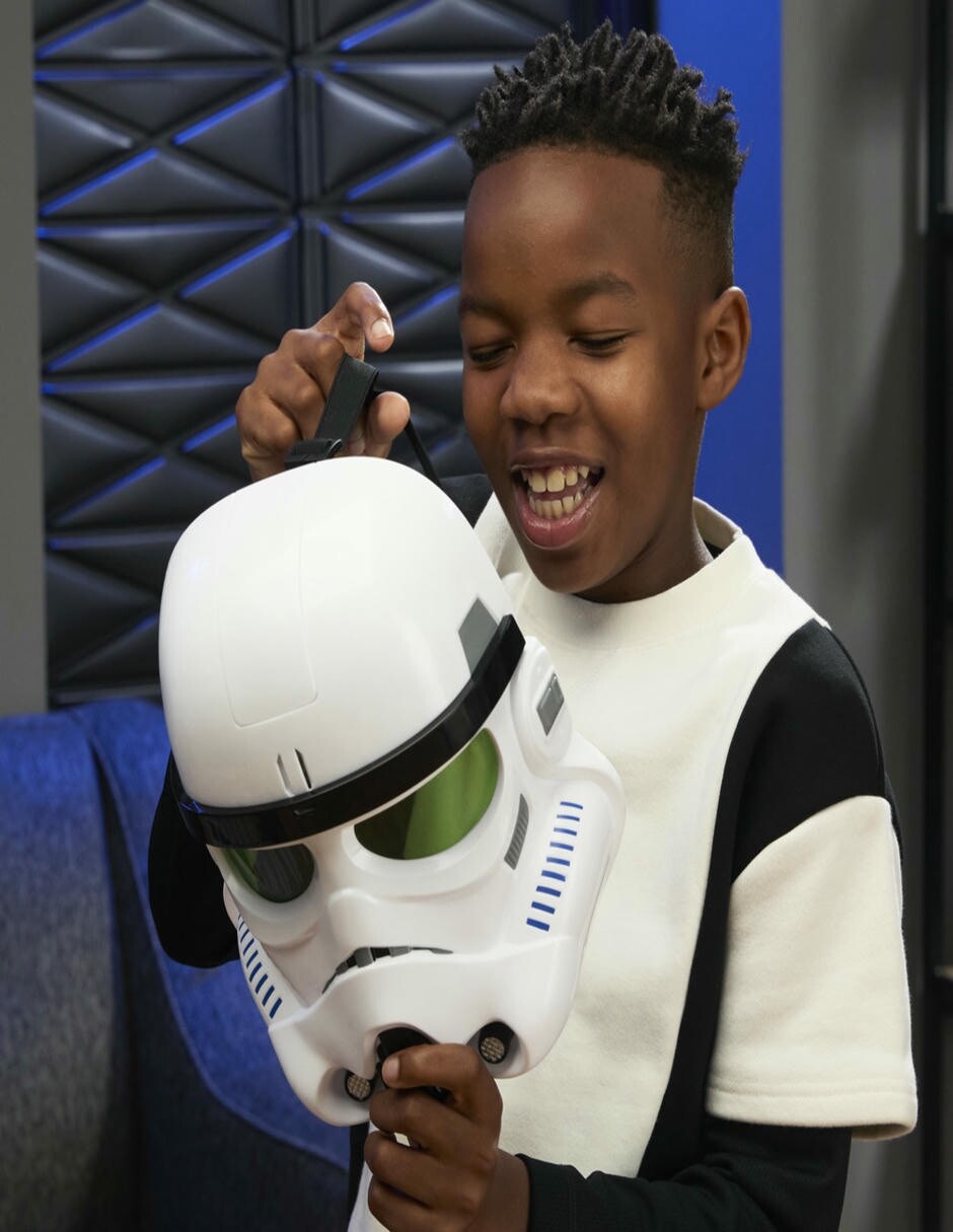 Mascara electrónica de Stormtrooper juego de rol para niños 9
