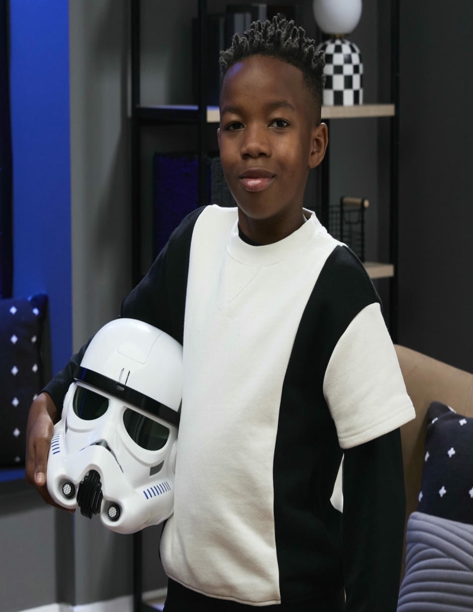 Mascara electrónica de Stormtrooper juego de rol para niños 10