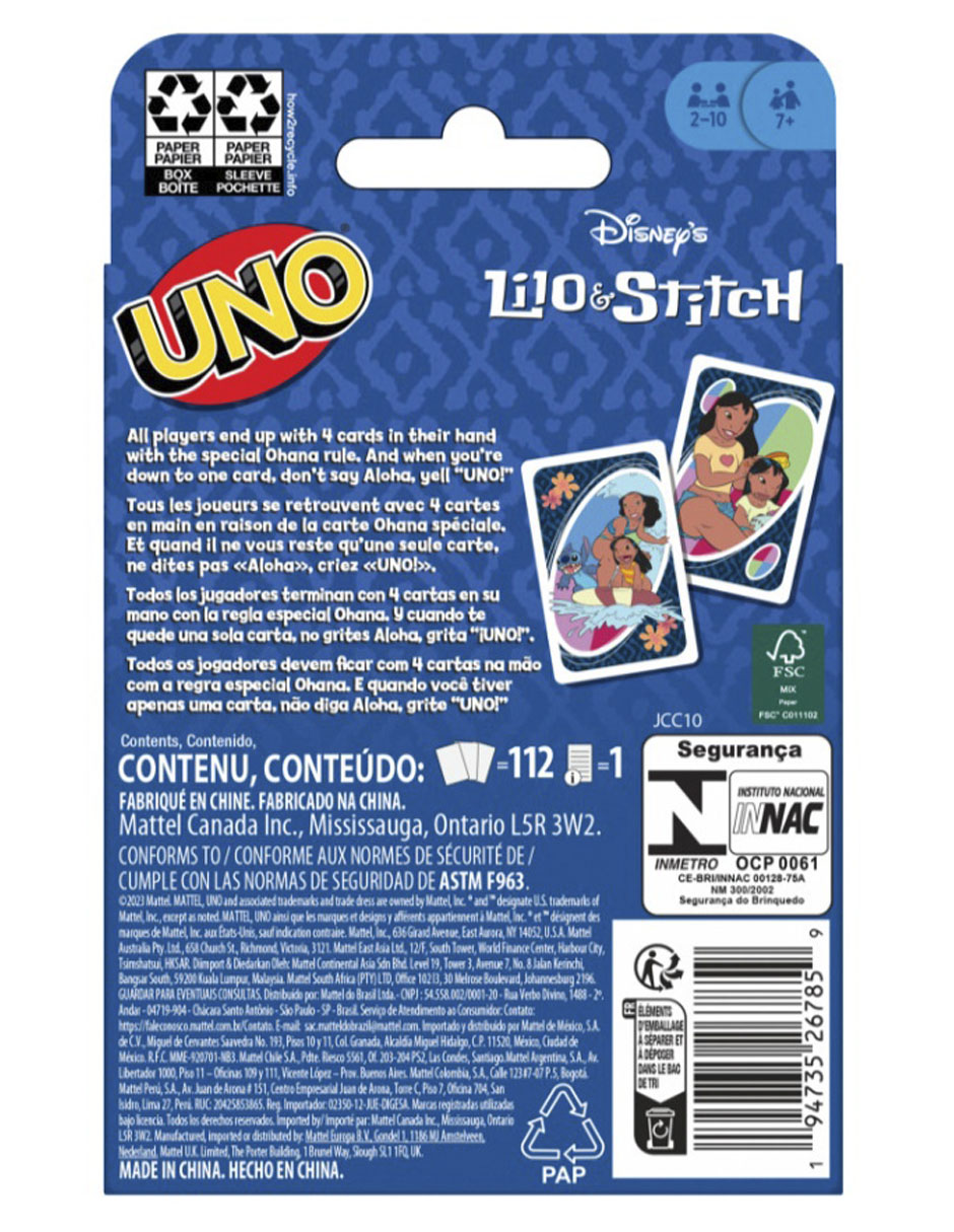 Uno Lilo & Stitch juego de mesa Lilo & Stitch 7