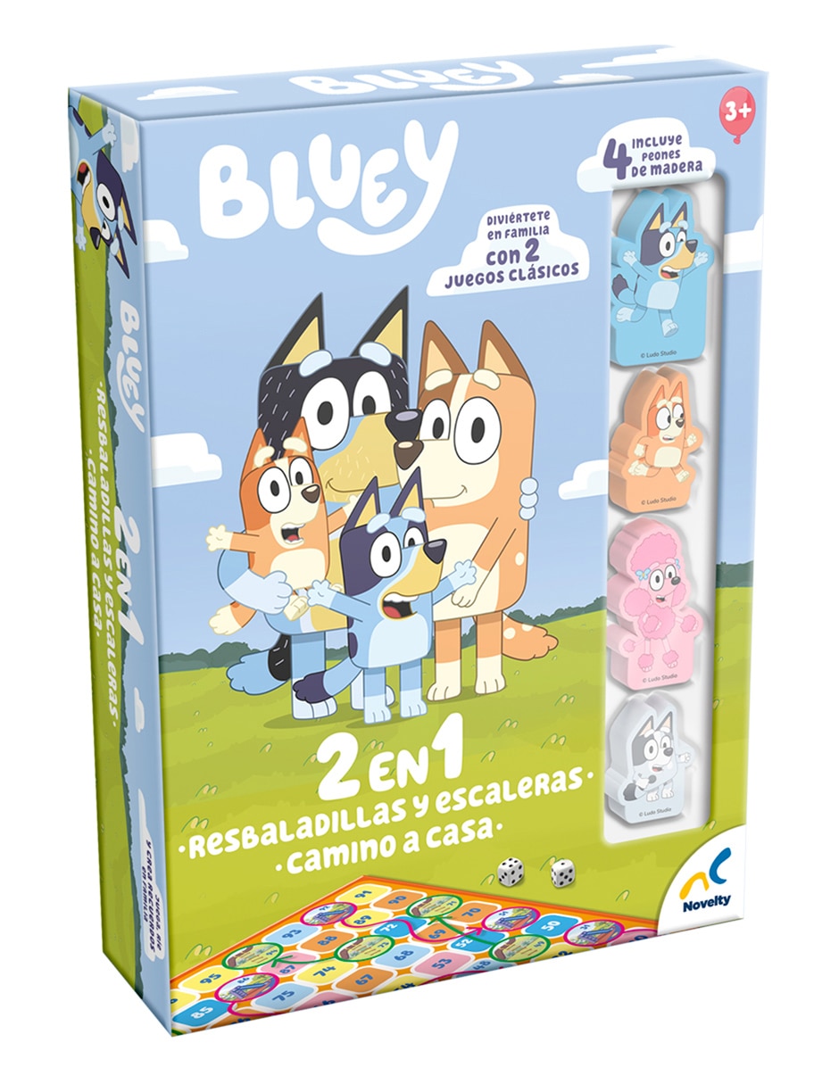 Juego 2 en 1 resbaladillas y escaleras camino a casa Bluey Juego 2 en 1 resbaladillas y escaleras camino a casa Bluey