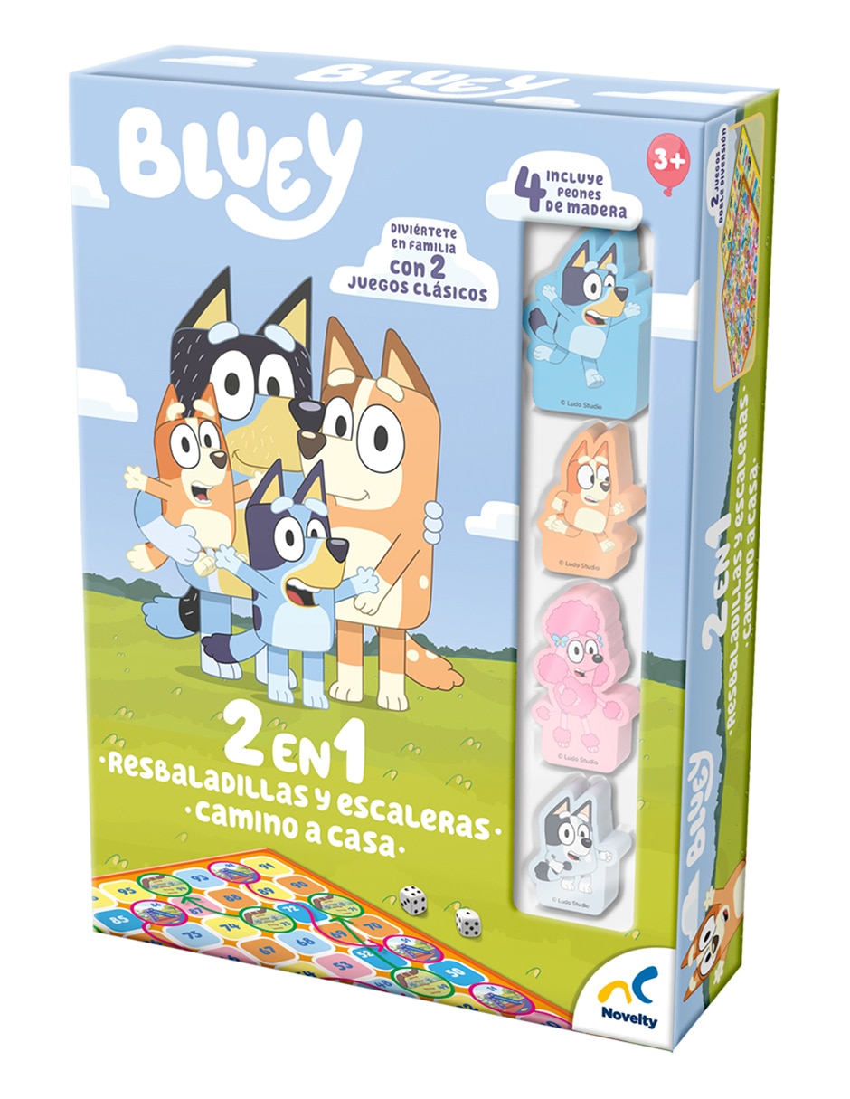 Juego 2 en 1 resbaladillas y escaleras camino a casa Bluey 2