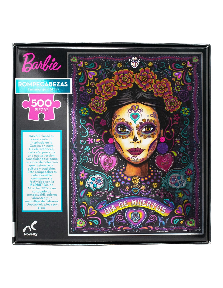 Rompecabezas coleccionable metalizado Barbie catrina 4
