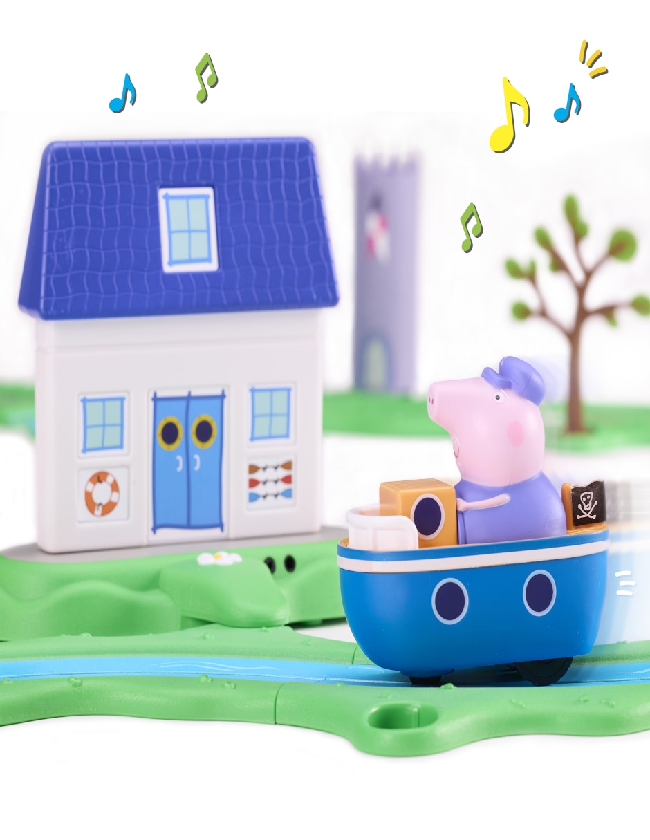 Set figuras de juguete Peppa pig juego en el barco del abuelo 2
