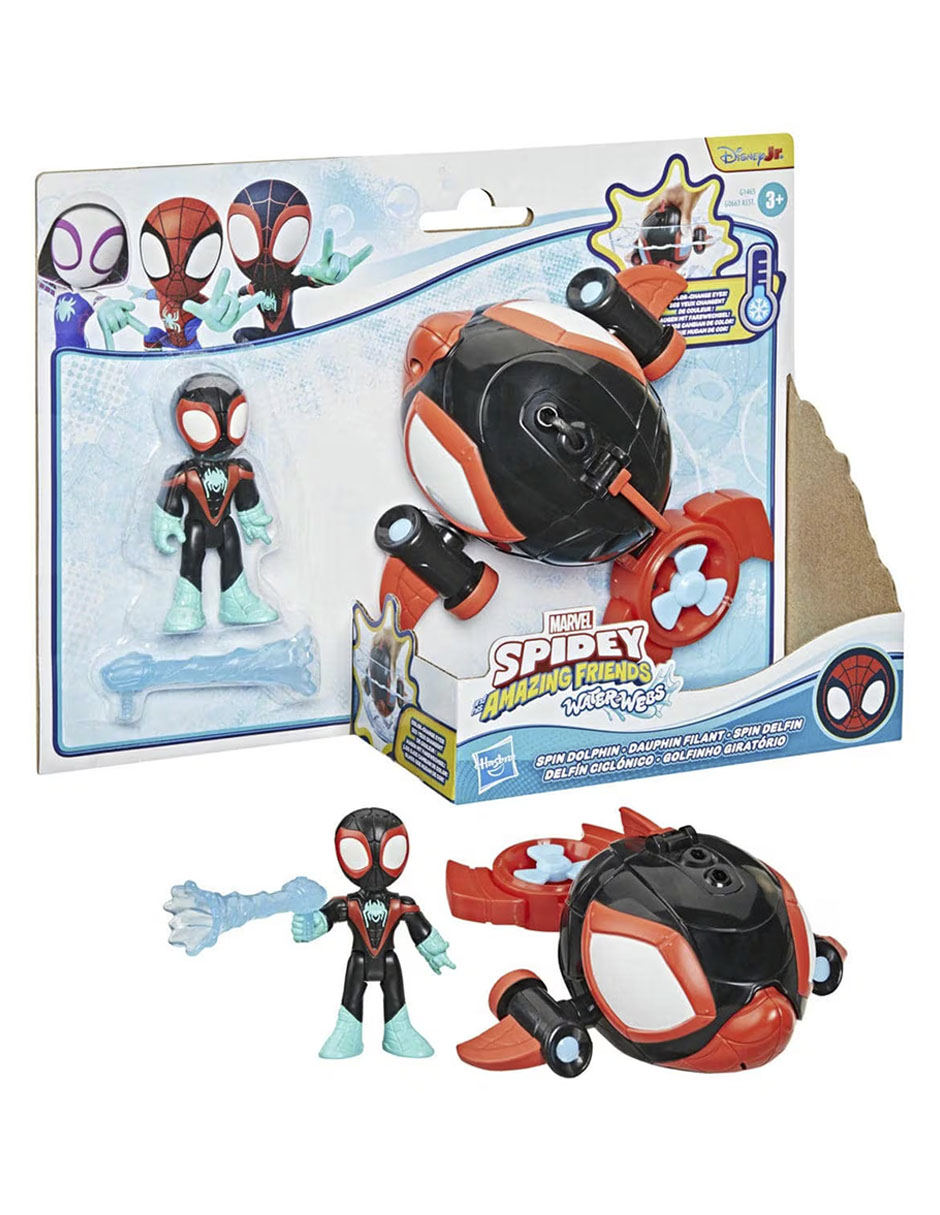 Set figuras acción Spidey and his Amazing Friends Water-Webs Spin Dolphin 3