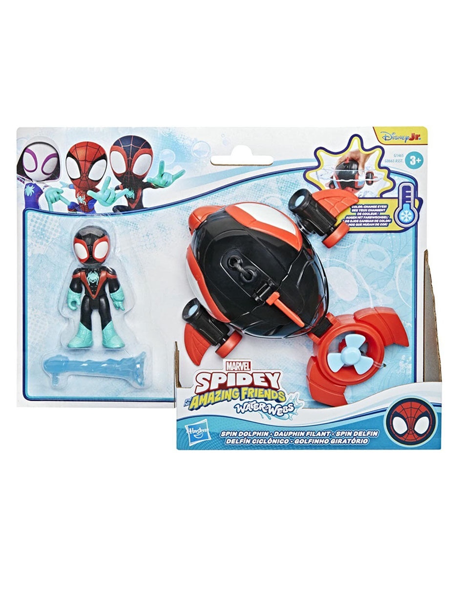 Set figuras acción Spidey and his Amazing Friends Water-Webs Spin Dolphin 4