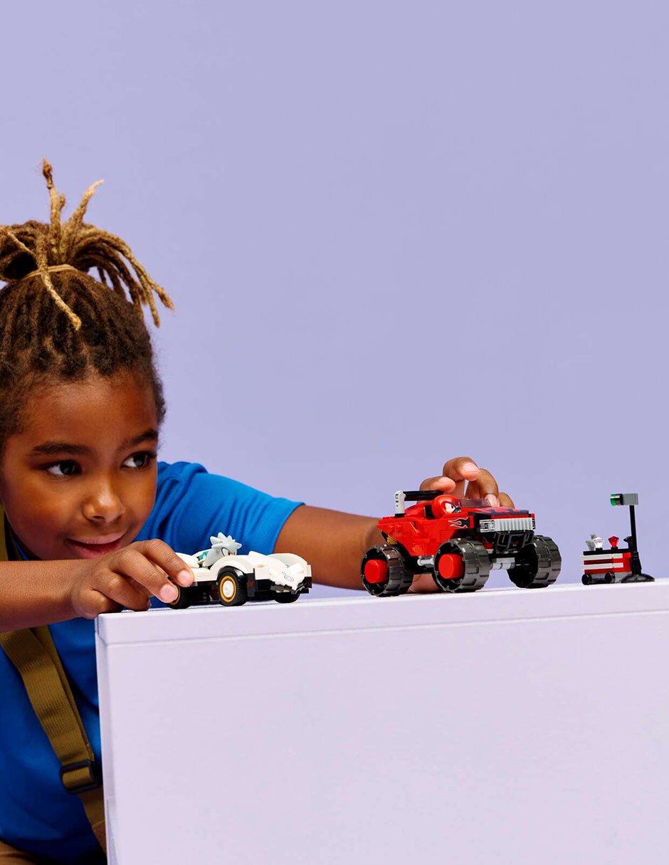 The Hedgehog Coche de Silver vs. Monster Truck Knuckles 77118 10