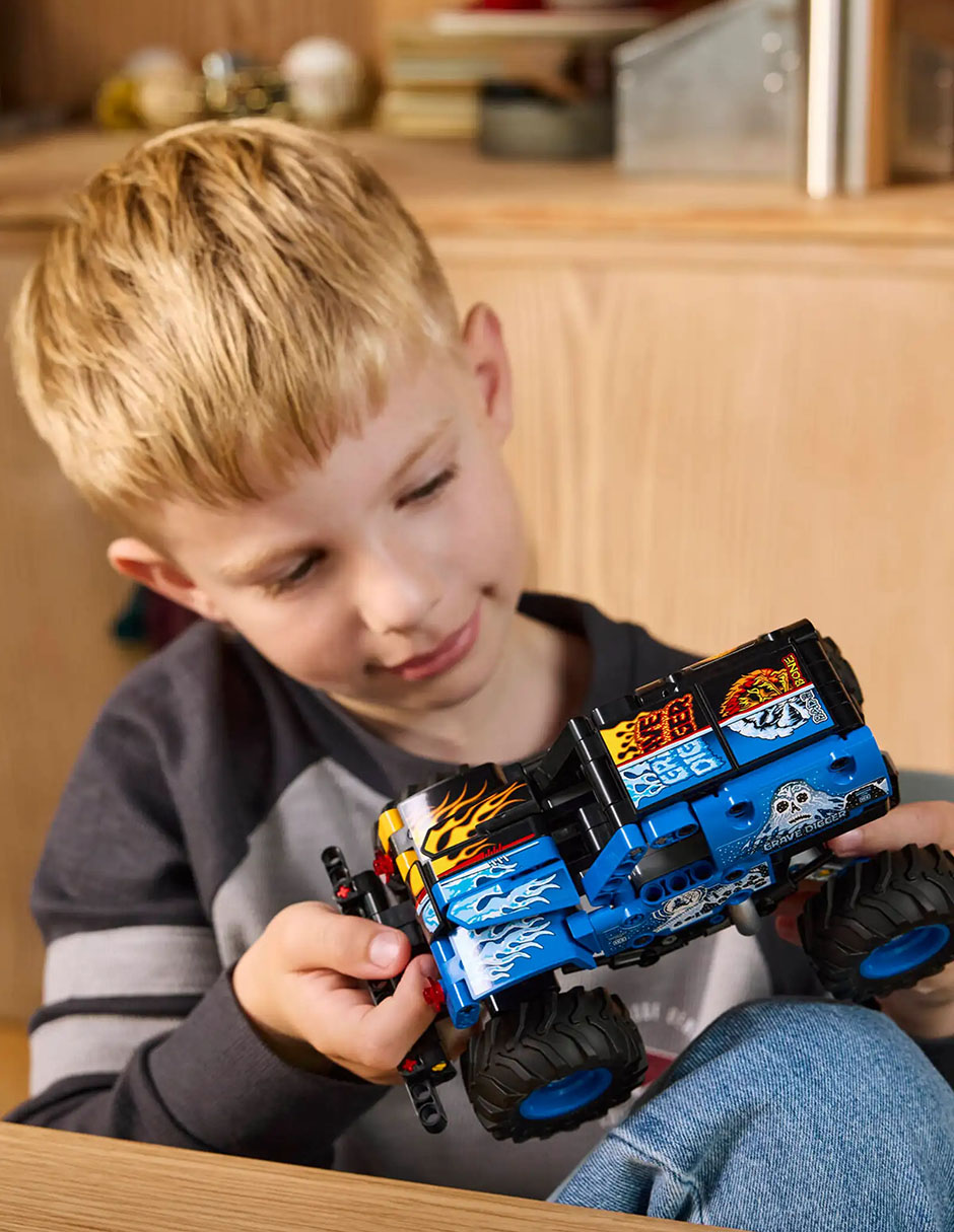 Monster Jam Grave Digger Fuego y Hielo 42219 9