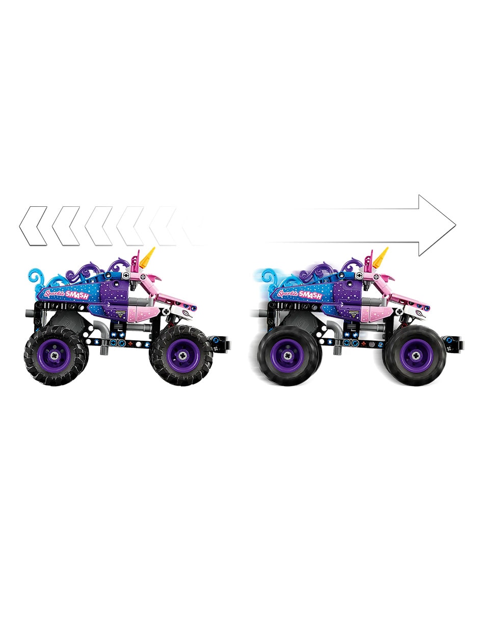Monster Jam Sparkle Smash con Motor de Carga Manual 42220 5